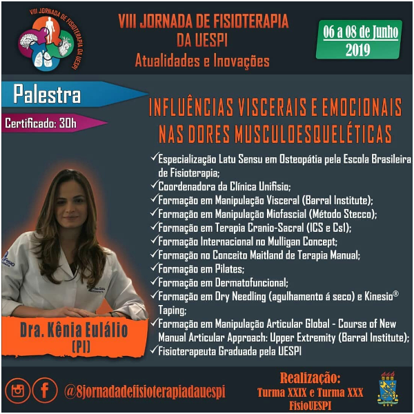 Palestra Influências Viscerais e Emocionais nas Dores Musculoesqueléticas