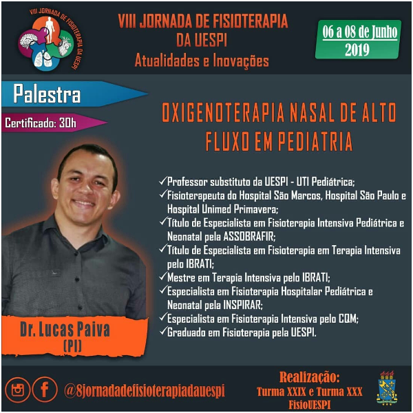 Palestra Oxigenoterapia Nasal de Alto Fluxo em Pediatria