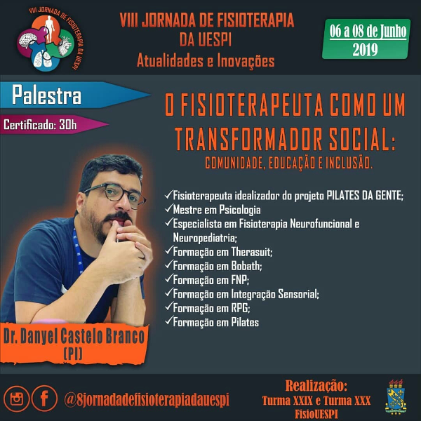 Palestra O Fisioterapeuta Como Um Transformador Social: Comunidade, Educação e Inclusão