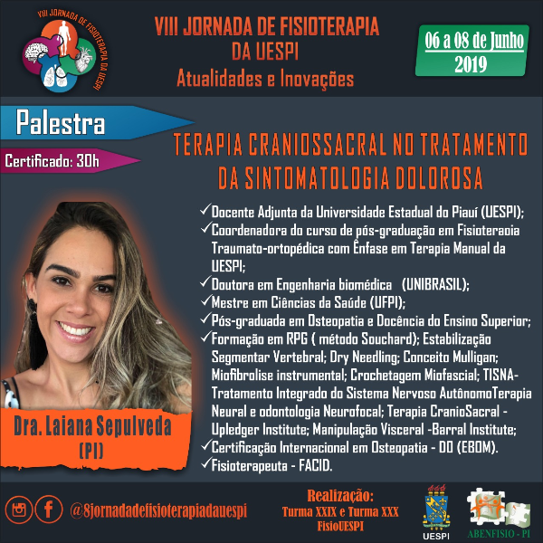 Palestra Terapia Craniossacral no Tratamento da Sintomatologia Dolorosa