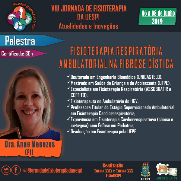 Palestra Fisioterapia Respiratória Ambulatorial na Fibrose Cística
