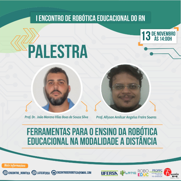 Palestra: Ferramentas para o ensino da robótica Educacional na modalidade a distância