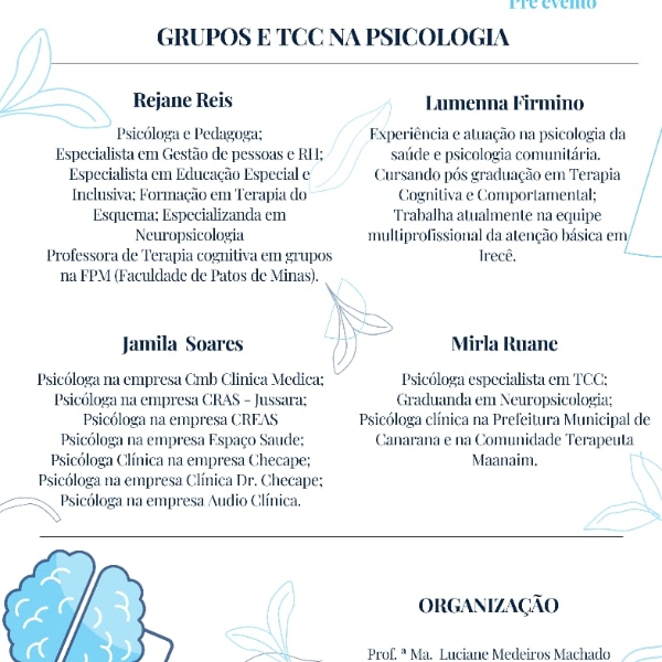 Pré Evento: Prática Grupal e TCC