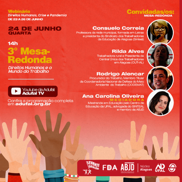 Mesa-redonda 3 – “Direitos Humanos e o Mundo do Trabalho"