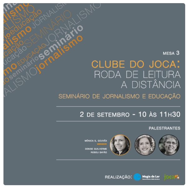 Clube do Joca: roda de leitura a distância