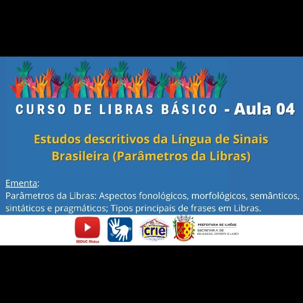 Estudos descritivos da Língua de Sinais Brasileira (parâmetros da Libras). Professora: Aline Oliveira