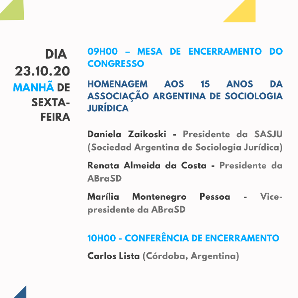 Mesa de encerramento do Congresso