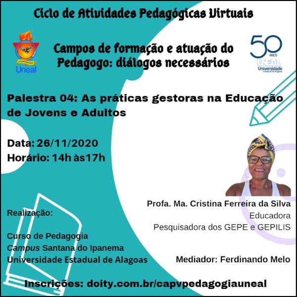 Palestra 04: As práticas gestoras na Educação de Jovens e Adultos