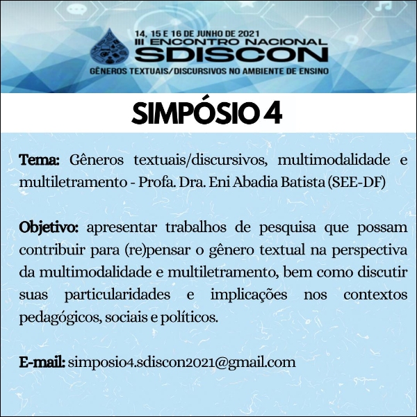 4-	Gêneros textuais/discursivos, multimodalidade e multiletramento