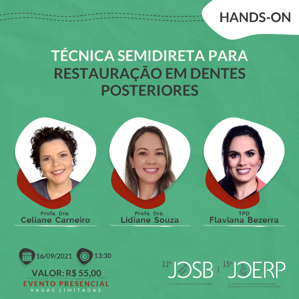 (EVENTO PRESENCIAL) TÉCNICA SEMIDIRETA PARA RESTAURAÇÃO EM DENTES POSTERIORES