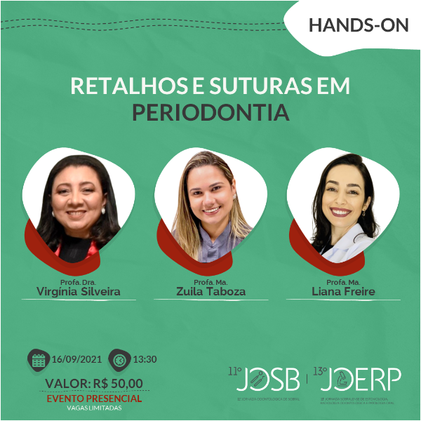 (EVENTO PRESENCIAL) RETALHOS E SUTURAS EM PERIODONTIA