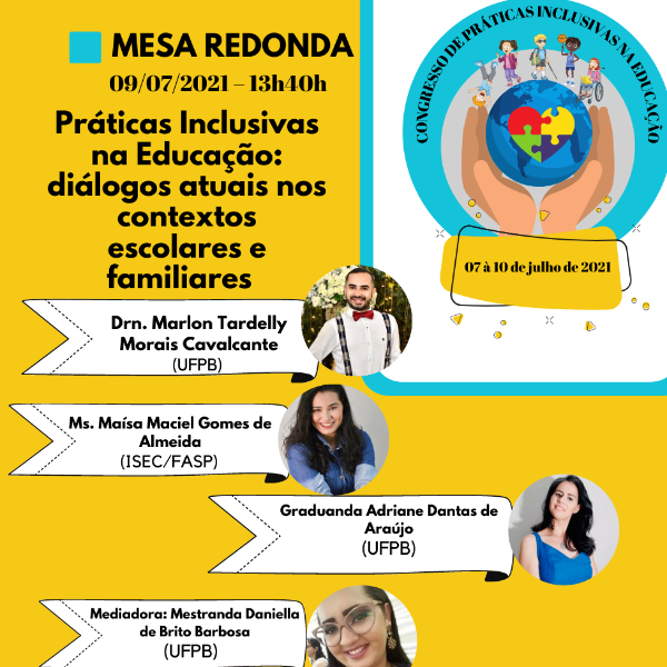 Práticas Inclusivas na Educação: diálogos atuais nos contextos escolares e familiares