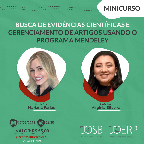 (EVENTO PRESENCIAL) BUSCA DE EVIDÊNCIAS CIENTÍFICAS E GERENCIAMENTO DE ARTIGOS USANDO O PROGRAMA MENDELEY