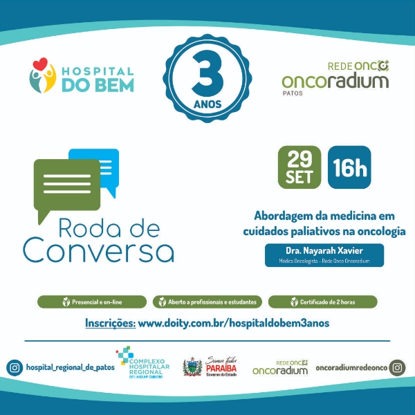 Roda de Conversa - Medicina - Abordagem da medicina em cuidados paliativos na oncologia