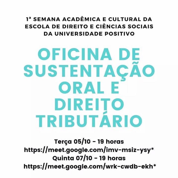 Oficina - Sustentação oral e direito tributário