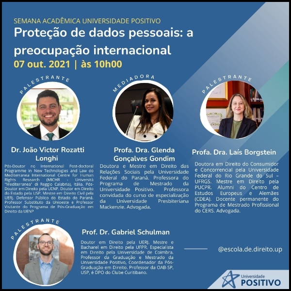 Palestra - Proteção de dados pessoais: a preocupação internacional 