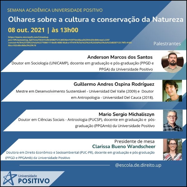 Palestra - Olhares sobre a cultura e conservação da Natureza