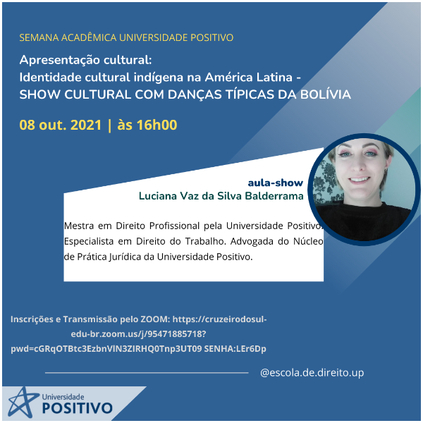 Apresentação cultural - Identidade cultural indígena na América Latina- Show cultural com danças típicas da Bolívia