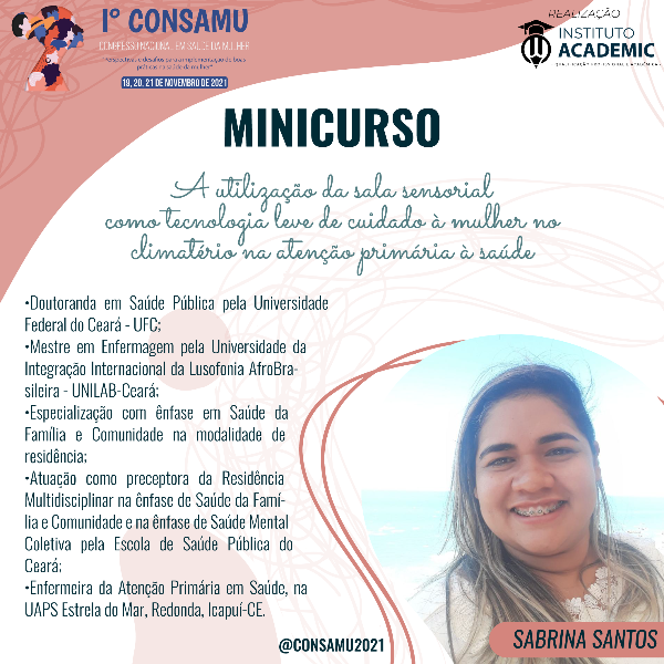 A utilização da Sala sensorial como tecnologia leve de cuidado à mulher no climatério na atenção primária a saúde