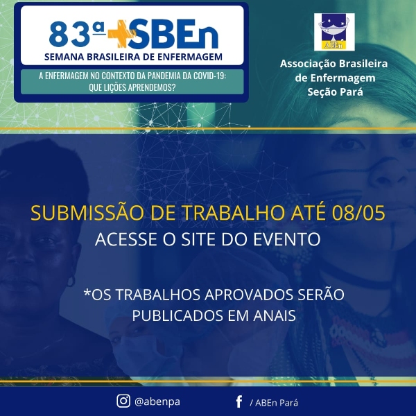 Divulgação dos Anais da 83ª SBEn ABEn PA