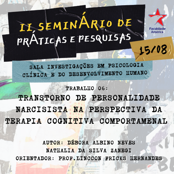 TRANSTORNO DE PERSONALIDADE NARCISISTA NA PERSPECTIVA DA TERAPIA COGNITIVA COMPORTAMENAL 