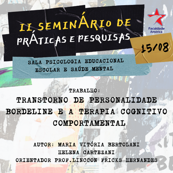 TRANSTORNO DE PERSONALIDADE BORDELINE E A TERAPIA COGNITIVO  COMPORTAMENTAL