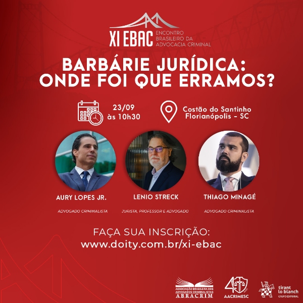 XI EBAC - Barbárie jurídica: onde foi que erramos? 