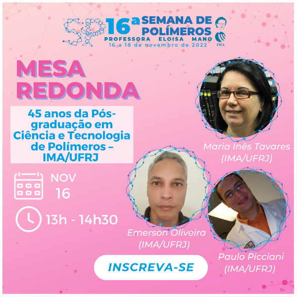 45 anos da Pós-graduação em Ciência e Tecnologia de Polímeros – IMA/UFRJ