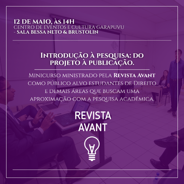 Minicurso Revista Avant - Introdução à pesquisa: do projeto à publicação