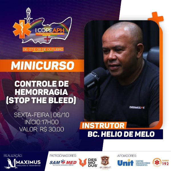 MINICURSO - "CONTROLE DE HEMORRAGIA (STOP THE BLEED)"