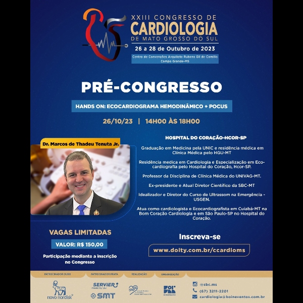 CURSO PRÉ-CONGRESSO: Hands on: Ecocardiograma hemodinâmico + POCUS