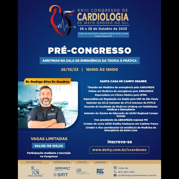 CURSO PRÉ-CONGRESSO:  Arritmias na sala de emergência da teoria à prática