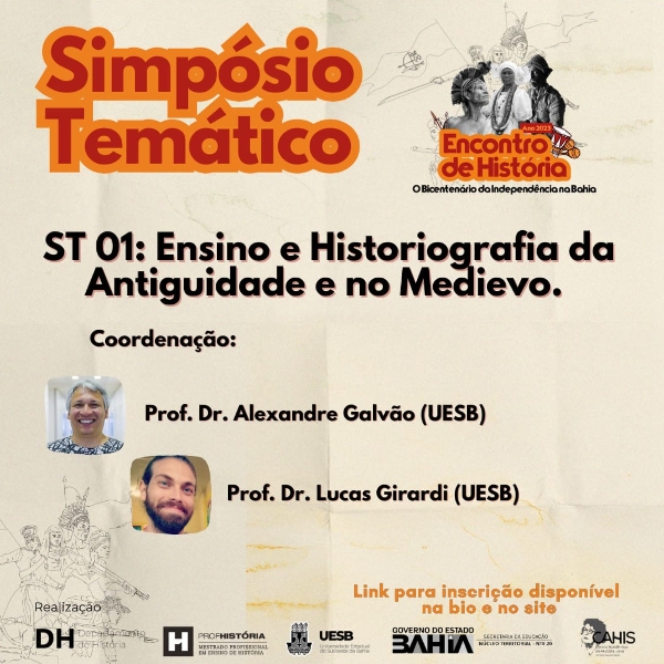 ST 01: Ensino e Historiografia da Antiguidade e no Medievo