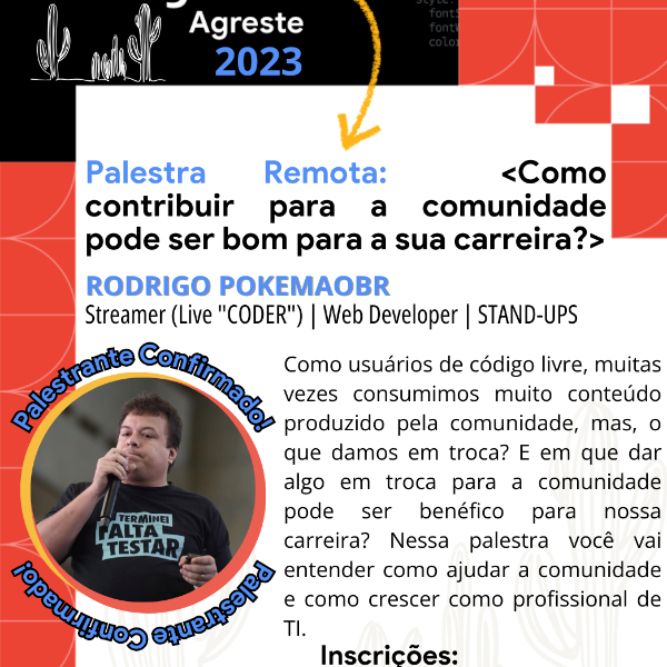 PALESTRA 2: Como contribuir para a comunidade pode ser bom para a sua carreira?