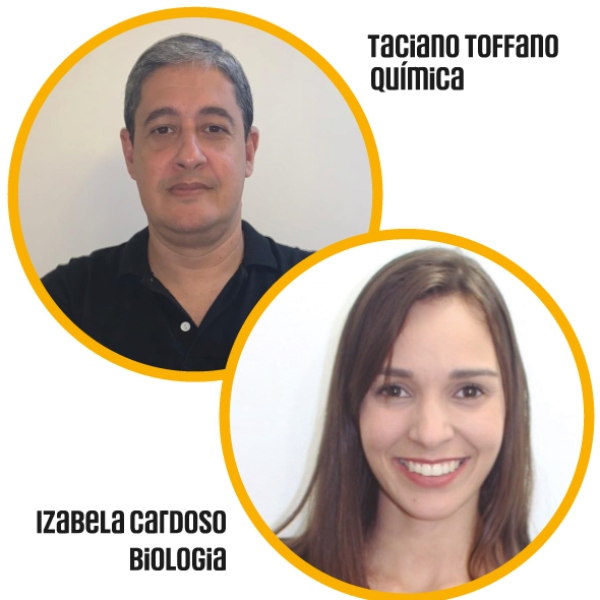Aula de Química + Biologia - com os professores Taciano Toffano e Izabela Miranda
