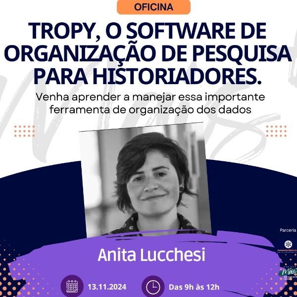 Oficina: Tropy, o software de organização de pesquisa para historiadores