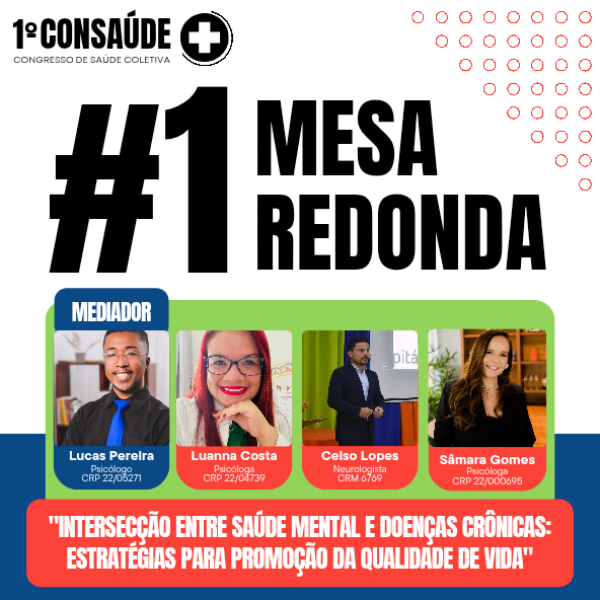 MESA REDONDA #1 - Saúde Mental e Doeças Crônicas