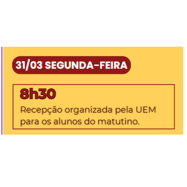 Recepção UEM Matutino. 