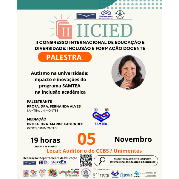 Autismo na universidade: impacto e inovações do programa SAMTEA na inclusão acadêmica - 05/11/2025