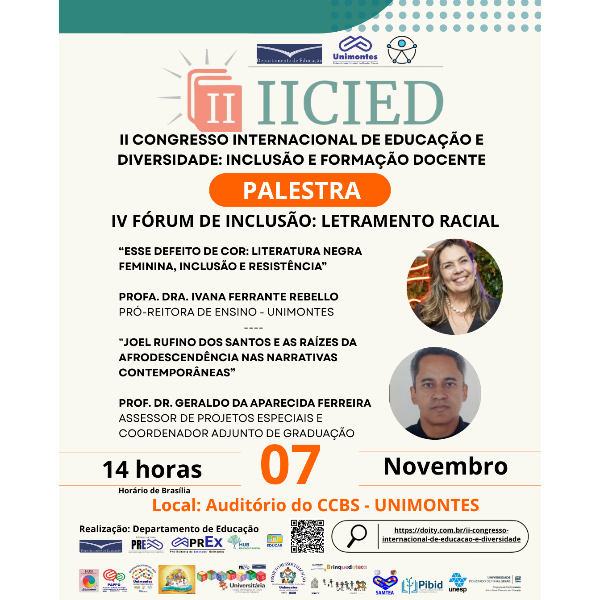 IV FÓRUM DE INCLUSÃO: LETRAMENTO RACIAL - 07/11/2025
