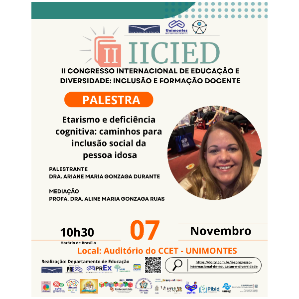 Etarismo e deficiência cognitiva: caminhos para inclusão social da pessoa idosa - 07/11/2025