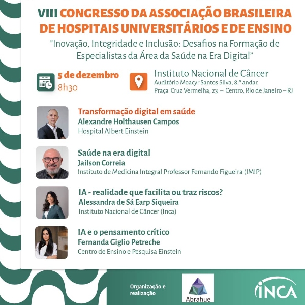 1 - MESA REDONDA: TRANSFORMAÇÃO DIGITAL EM SAÚDE