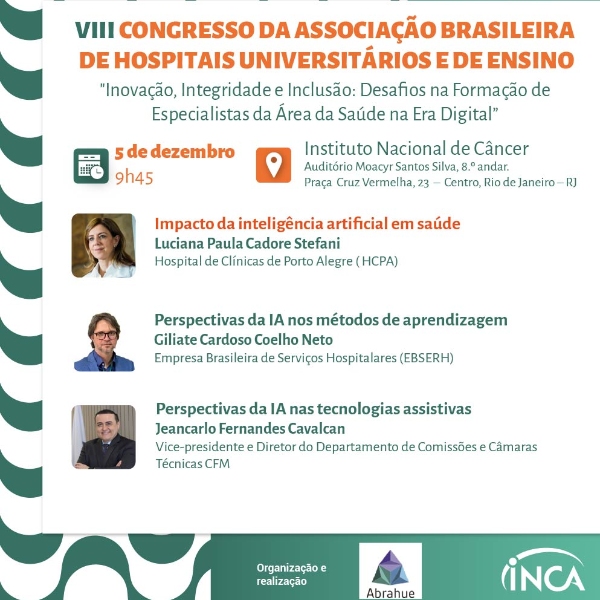 2 - MESA REDONDA: IMPACTO DA INTELIGÊNCIA ARTIFICIAL EM SAÚDE  