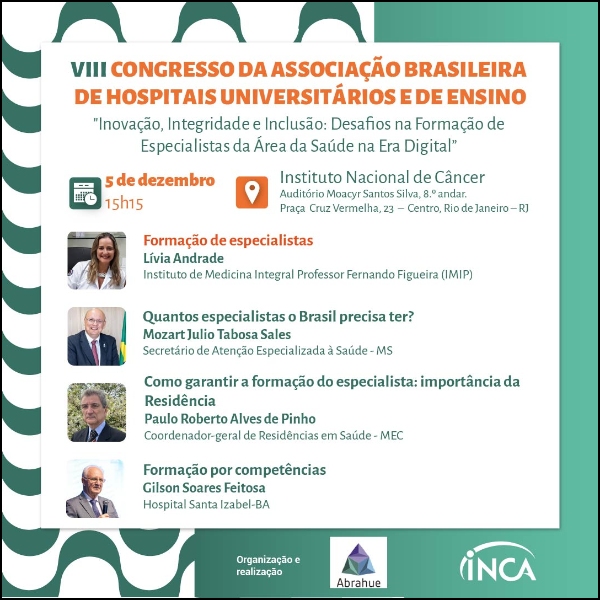 5 - MESA REDONDA: FORMAÇÃO DE ESPECIALISTAS  