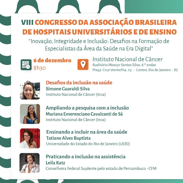 7 - MESA REDONDA: DESAFIOS DA INCLUSÃO NA SAÚDE