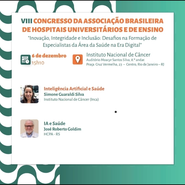 11 - CONFERÊNCIA: Inteligência Artificial e Saúde    