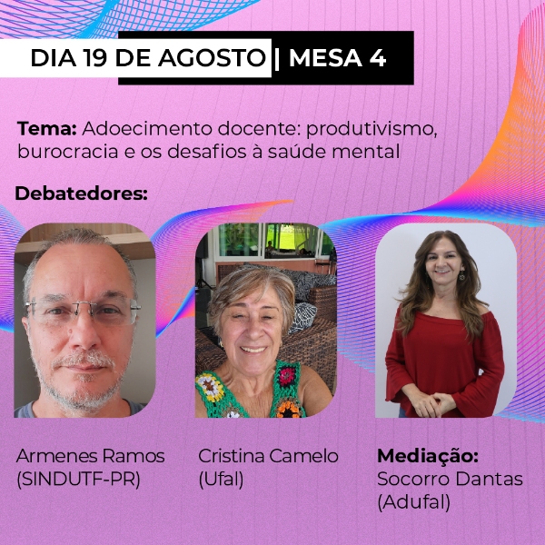 MESA 4 - Adoecimento docente: produtivismo, burocracia e os desafios à saúde mental