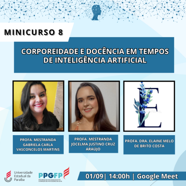 Minicurso 8- CORPOREIDADE E DOCÊNCIA EM TEMPOS DE INTELIGÊNCIA ARTIFICIAL