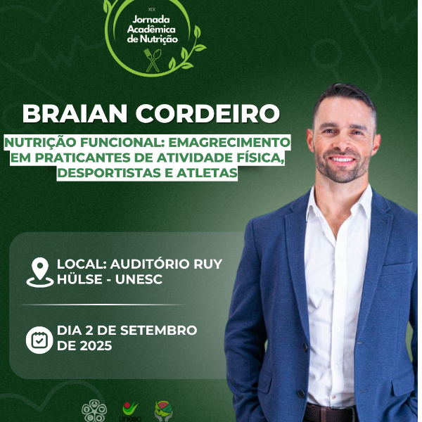 PALESTRA DE ABERTURA - Nutrição Funcional: emagrecimento em praticantes de atividade física, desportistas e atletas. 