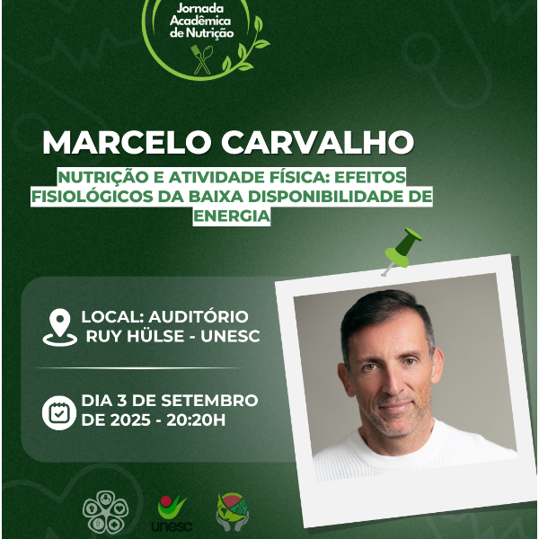 PALESTRA - Nutrição e atividade física: efeitos fisiológicos da baixa disponibilidade de energia